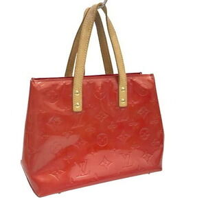 Louis Vuitton Red Handbag Tote Bag Vernis Patent Handed